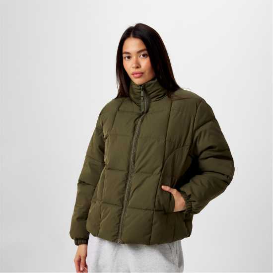 Short Boxy Puffer Jacket  