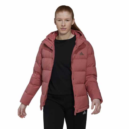 Adidas Дамско Яке Helionic Hooded Down Jacket Womens Чудесно Червено Дамски якета и палта