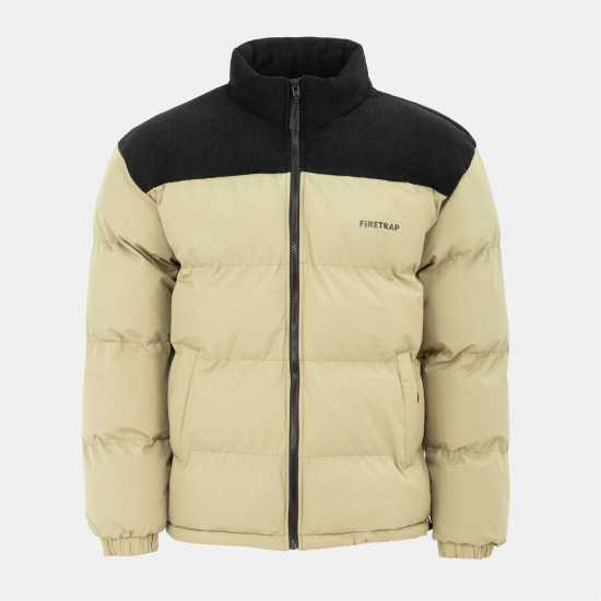 Firetrap Мъжко Яке Puffer Jacket Mens Lt. Khaki Мъжки якета и палта