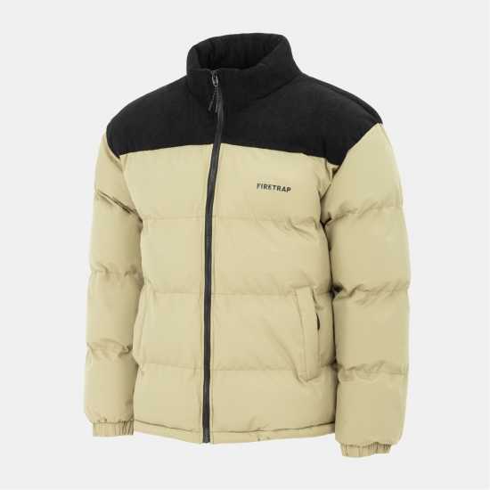 Firetrap Мъжко Яке Puffer Jacket Mens Lt. Khaki Мъжки якета и палта