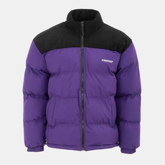 Мъжки якета и палта Firetrap Мъжко Яке Puffer Jacket Mens Purple Firetrap Мъжко Яке Puffer Jacket Mens Purple Мъжки якета и палта