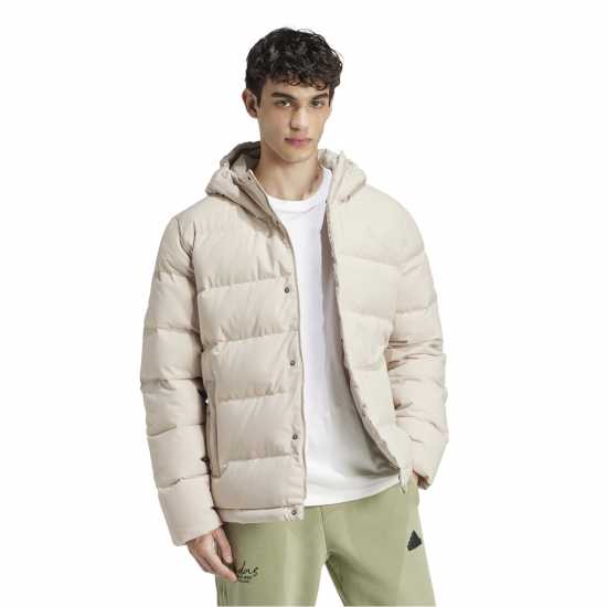 Adidas Пухено Яке Helionic Hooded Down Jacket Wonder Beige 