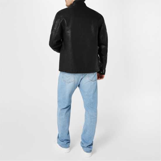 Firetrap Кожено Яке Faux Leather Jacket Mens Firetrap Кожено Яке Faux Leather Jacket Mens