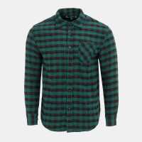 Firetrap Карирана Мъжка Риза Check Shirt Mens Green/Black 