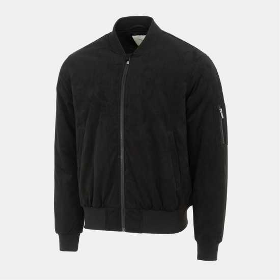 Firetrap Мъжко Яке Suede Jacket Mens Черно 
