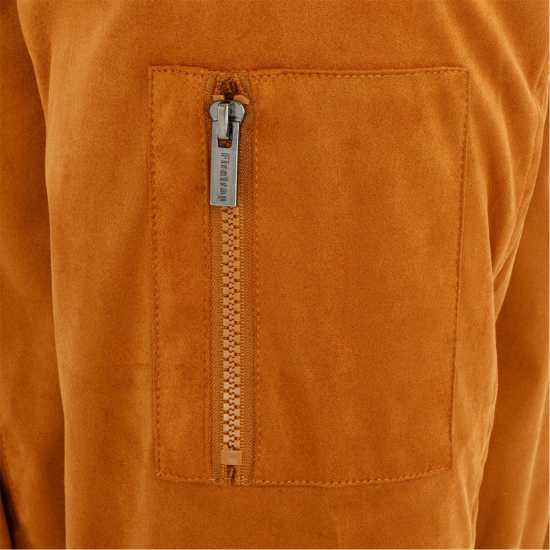 Firetrap Мъжко Яке Suede Jacket Mens Кафяво 