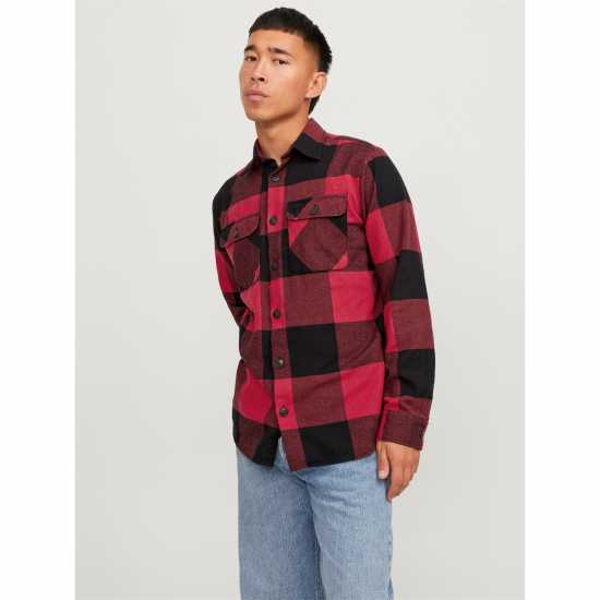 Мъжки якета и палта Jack And Jones Buffalo Check Overshirt Истинско червено Jack And Jones Buffalo Check Overshirt Истинско червено Мъжки якета и палта