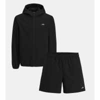 Jack And Jones Mens Windbreaker And Shorts Set Black 