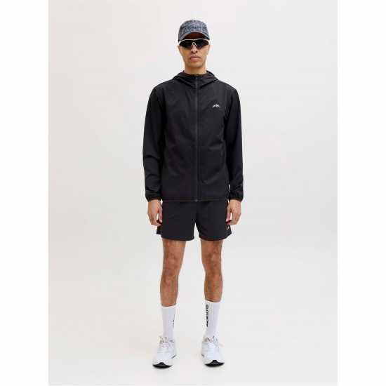 Jack And Jones Mens Windbreaker And Shorts Set Black 