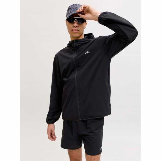 Jack And Jones Mens Windbreaker And Shorts Set Black 