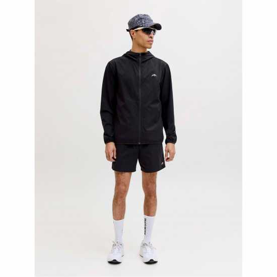 Jack And Jones Mens Windbreaker And Shorts Set Black 
