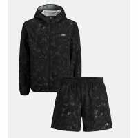 Jack And Jones Mens Windbreaker And Shorts Set AOP 