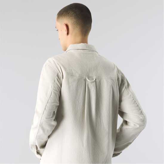 Pretty Green Men's Prestwich Cord Overshirt Камък 