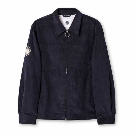Pretty Green Men's Prestwich Cord Overshirt Морска синьо Pretty Green Men's Prestwich Cord Overshirt Морска синьо