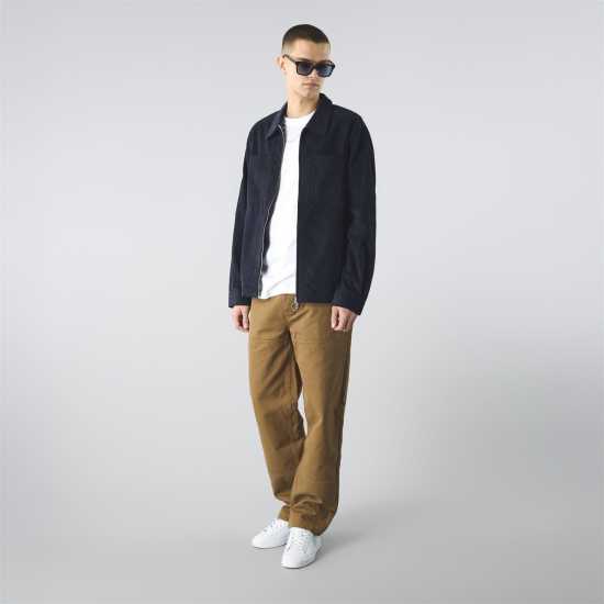 Pretty Green Men's Prestwich Cord Overshirt Морска синьо Pretty Green Men's Prestwich Cord Overshirt Морска синьо