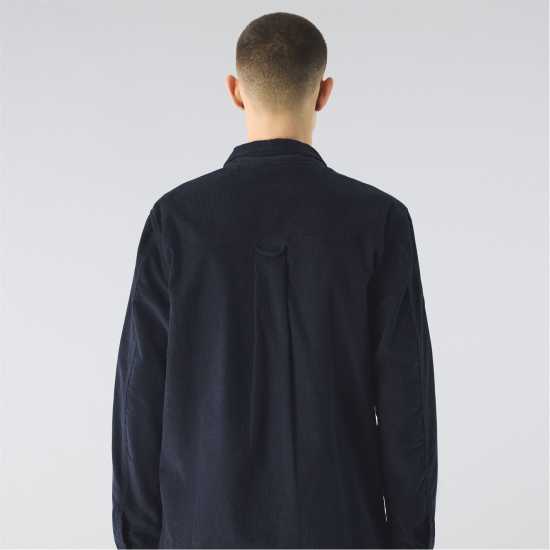 Pretty Green Men's Prestwich Cord Overshirt Морска синьо Pretty Green Men's Prestwich Cord Overshirt Морска синьо