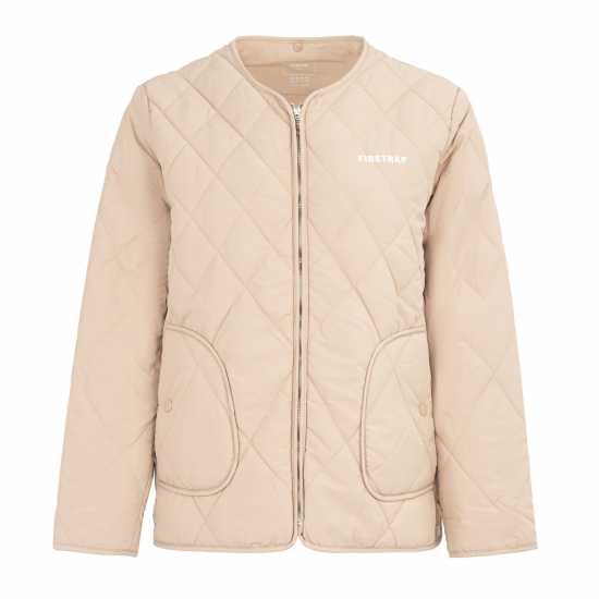 Firetrap Мъжко Яке Quilted Womens Jacket Бяло 