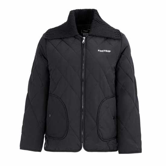 Firetrap Мъжко Яке Quilted Womens Jacket Черно 