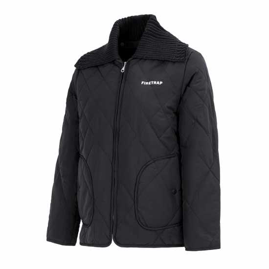 Firetrap Мъжко Яке Quilted Womens Jacket Черно 