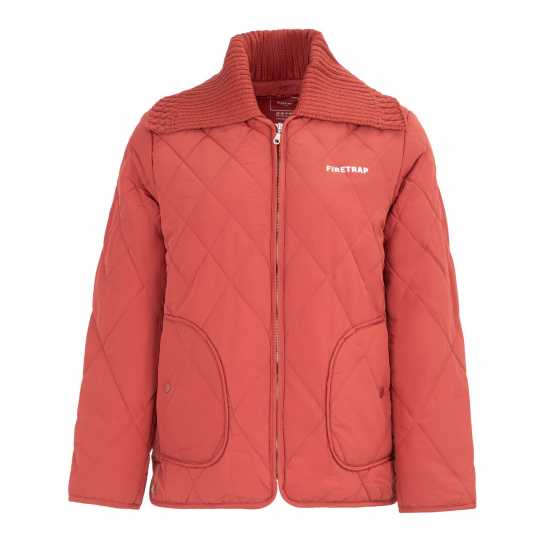 Firetrap Мъжко Яке Quilted Womens Jacket Червено 