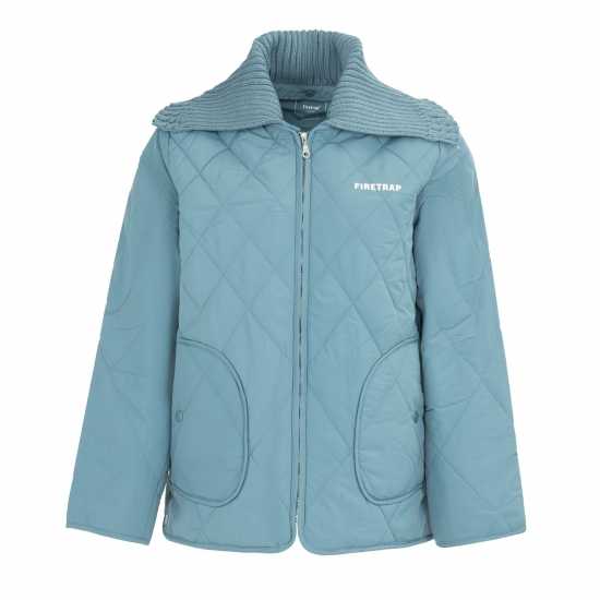Firetrap Мъжко Яке Quilted Womens Jacket Синьо Firetrap Мъжко Яке Quilted Womens Jacket Синьо