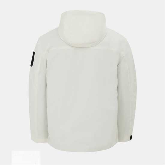 Firetrap Men's Windproof Hooded Long Sleeve Windbreaker White Firetrap Men's Windproof Hooded Long Sleeve Windbreaker White