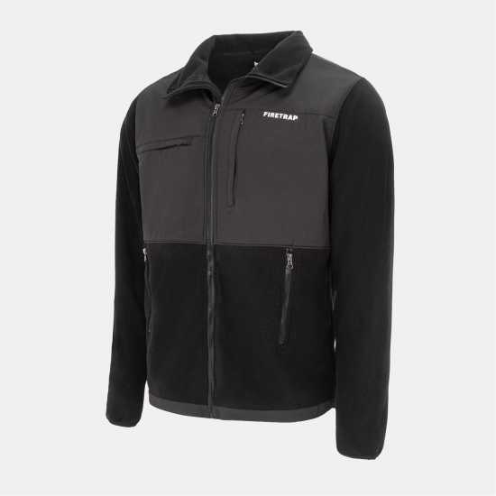 Firetrap Мъжко Яке Полар Fleece Jacket Mens Black Firetrap Мъжко Яке Полар Fleece Jacket Mens Black