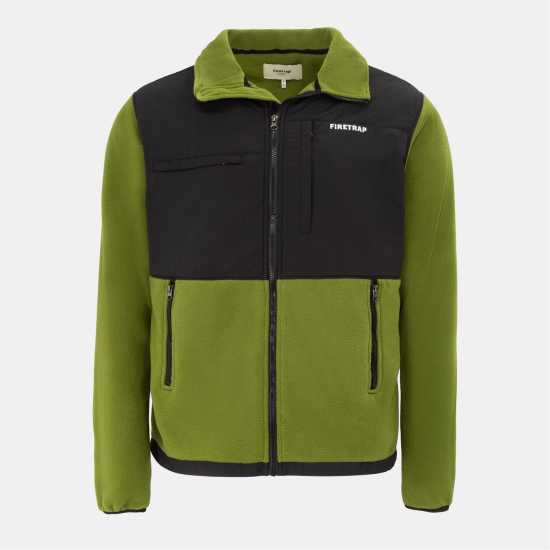 Firetrap Мъжко Яке Полар Fleece Jacket Mens Calla Green 