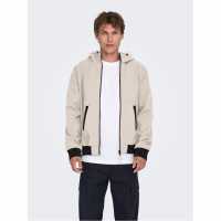 Only And Sons Шел Яке Bowie Hooded Softshell Jacket Сребърно облаче 