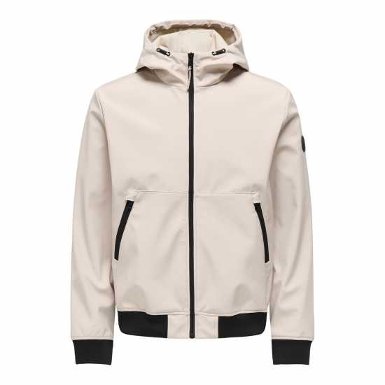 Only And Sons Шел Яке Bowie Hooded Softshell Jacket Сребърно облаче 