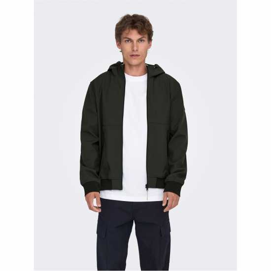 Only And Sons Шел Яке Bowie Hooded Softshell Jacket Торф Only And Sons Шел Яке Bowie Hooded Softshell Jacket Торф