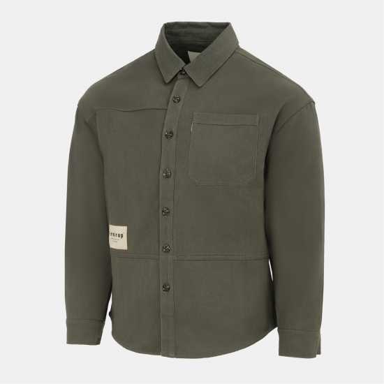 Firetrap Мъжка Риза Heavy Shirt Mens Сиво Firetrap Мъжка Риза Heavy Shirt Mens Сиво