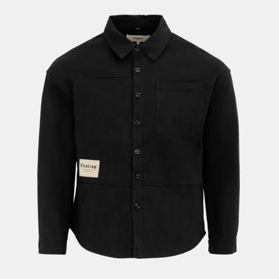 Firetrap Мъжка Риза Heavy Shirt Mens Черно Firetrap Мъжка Риза Heavy Shirt Mens Черно
