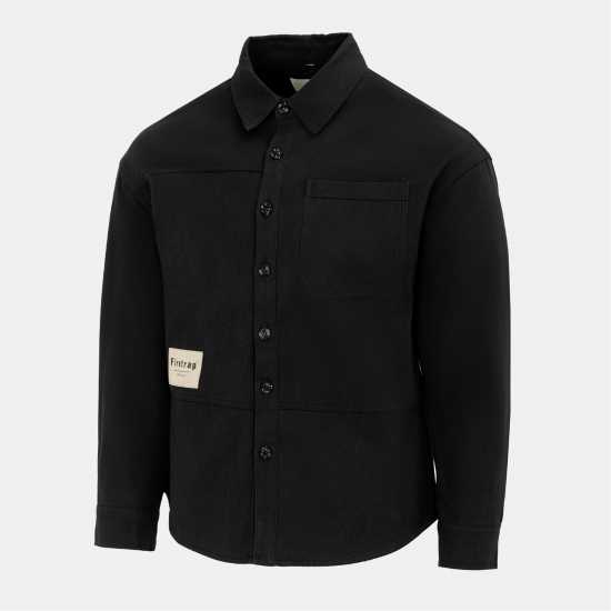 Firetrap Мъжка Риза Heavy Shirt Mens Черно Firetrap Мъжка Риза Heavy Shirt Mens Черно