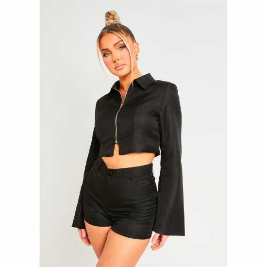 Missy Empire Through Tailored Jacket Черно 