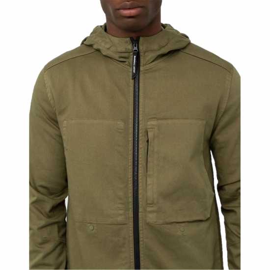 Marshall Artist Мъжка Риза Battered Overshirt Mens Зелено Мъжки грейки