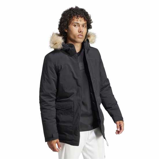 Adidas Мъжка Парка Hooded Fur Parka Mens Adidas Мъжка Парка Hooded Fur Parka Mens