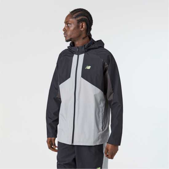 New Balance Men's Active Utility Woven Lightweight Performance Training Jacket Черно 