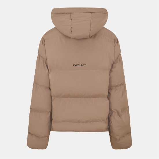 Everlast Hooded Puffer Jacket Бледо кафяво 