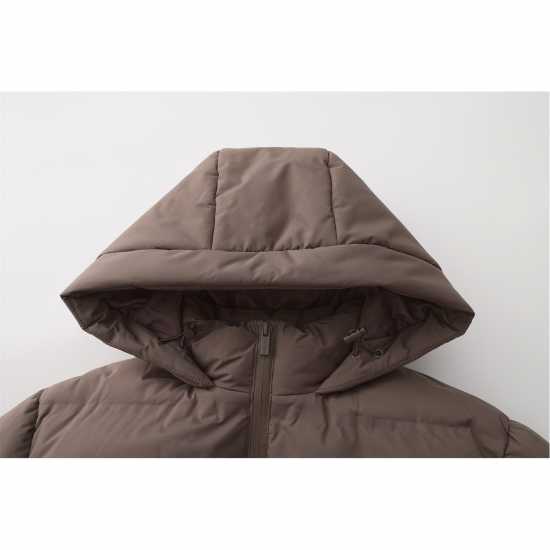 Everlast Hooded Puffer Jacket Бледо кафяво 