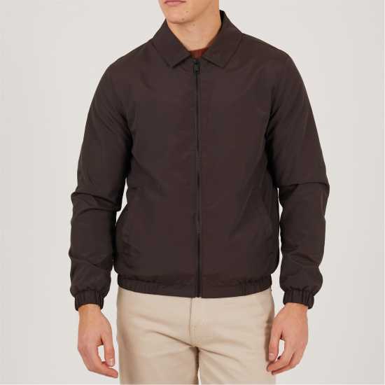Brave Soul BS Mens Lightweight Brown Harrington Jacket Brave Soul BS Mens Lightweight Brown Harrington Jacket