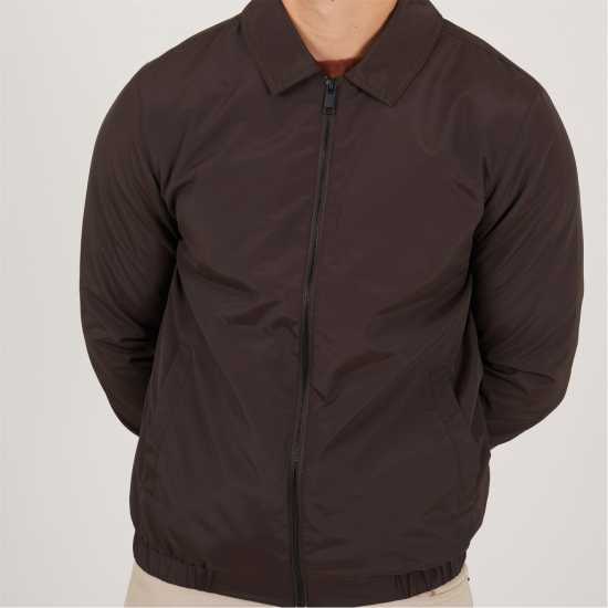 Brave Soul BS Mens Lightweight Brown Harrington Jacket Brave Soul BS Mens Lightweight Brown Harrington Jacket