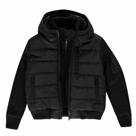 Firetrap Junior Boys' Cozy Quilted Knit Jacket  Детски якета и палта