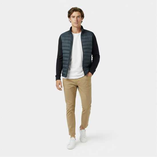 Хибридно Яке Jack Wills Men's City Water And Wind Resistant Hybrid Jacket Черно 