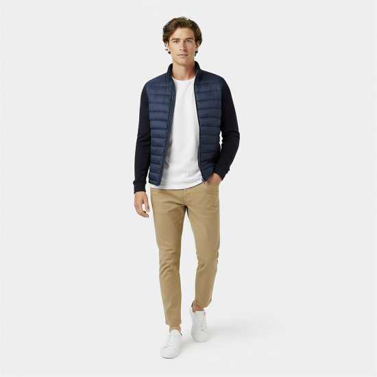 Хибридно Яке Jack Wills Men's City Water And Wind Resistant Hybrid Jacket Морска синьо 