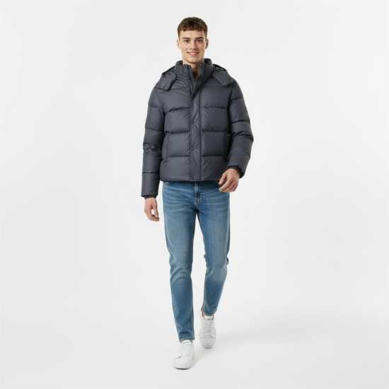 Jack Wills Men's Appledore Water And Wind Resistant Hooded Short Puffer Jacket  