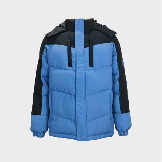Jack Wills Jw Coast Short Puffer Jacket Син/Черен 