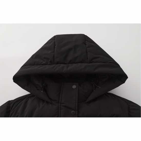 Hooded Longline Puffer Jacket  