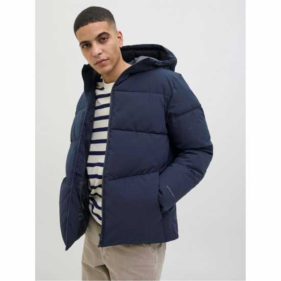 Мъжко Яке Jack And Jones Global Puffer Jacket Mens Sky Captain 