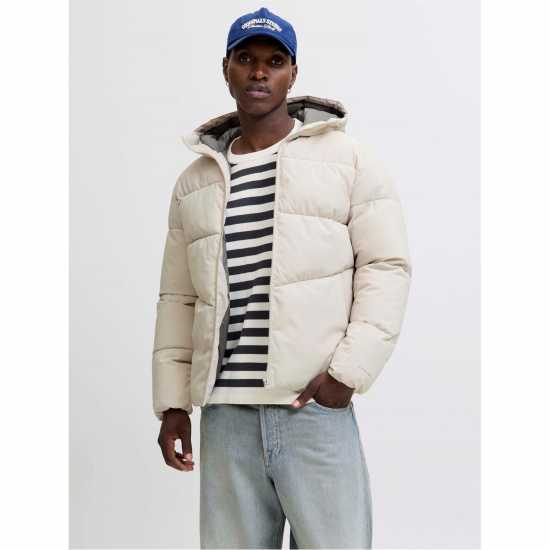 Мъжко Яке Jack And Jones Global Puffer Jacket Mens Moonbeam 